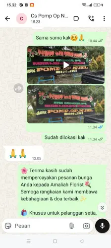 Testimonial Papan Bunga ciparasi