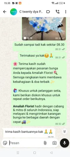 Testimonial Standing Flower ciparasi