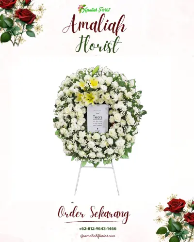 Krans Bunga Duka Cita ciparasi